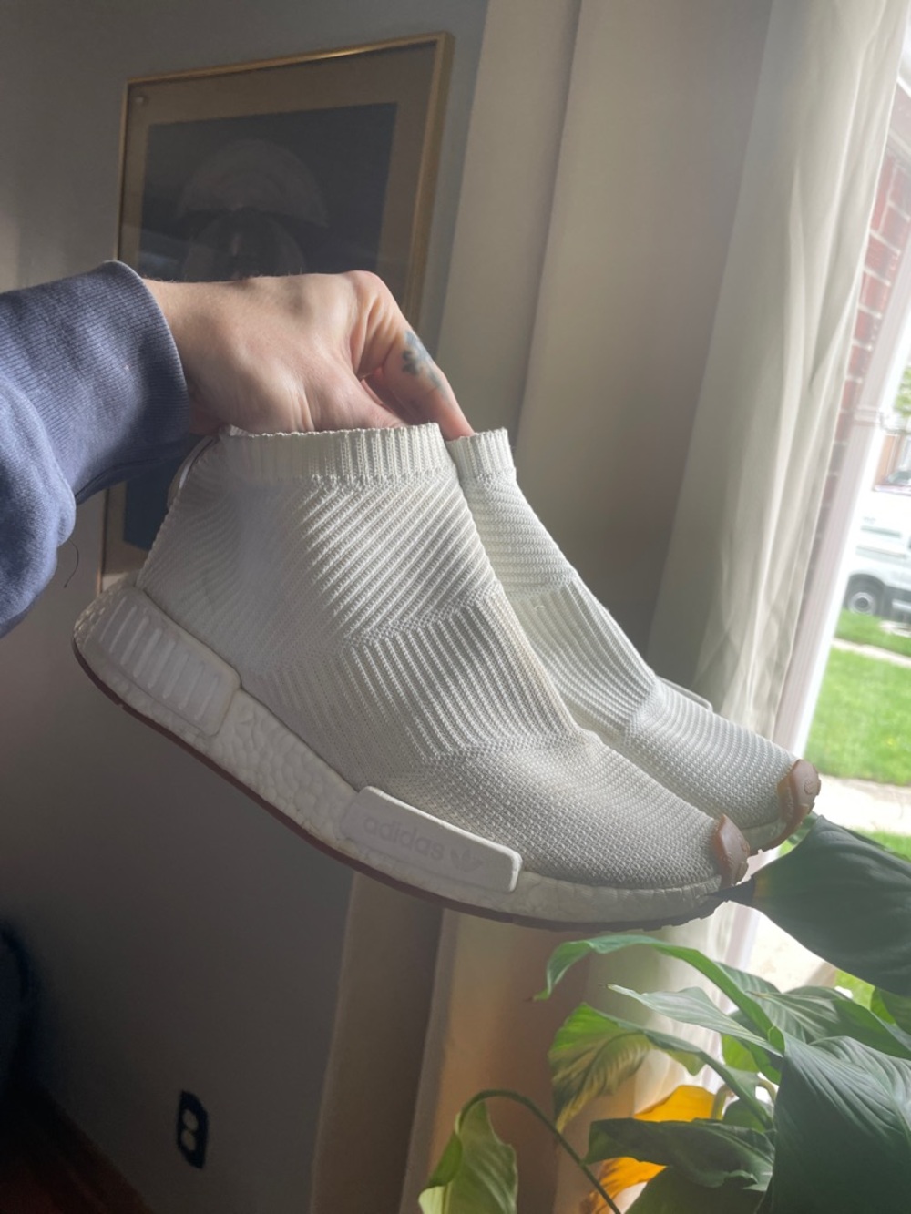 Adidas City Sock white w/ gum sole